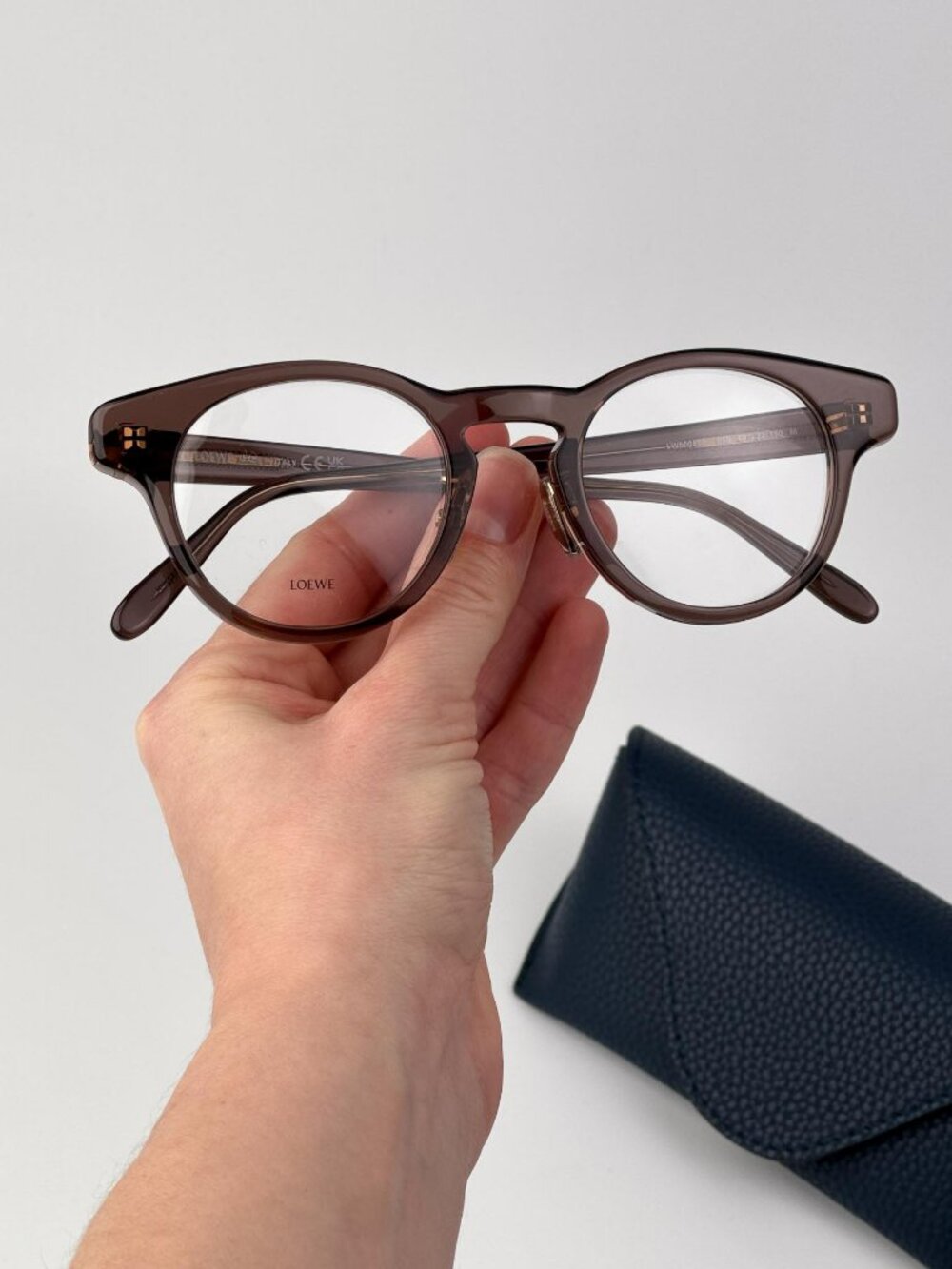 Loewe Brown Transparent Round Optical Glasses